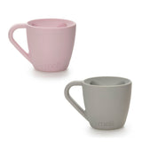 Melii Silicone Bear Mug - 2 Pack (Pink & Grey)