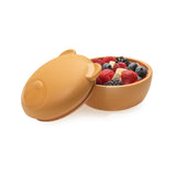 Melii Silicone Bowl with Lid Brown Bear 350 ml