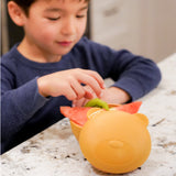 Melii Silicone Bowl with Lid Brown Bear 350 ml