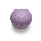 Melii Silicone Bowl with Lid Purple Cat 350 ml
