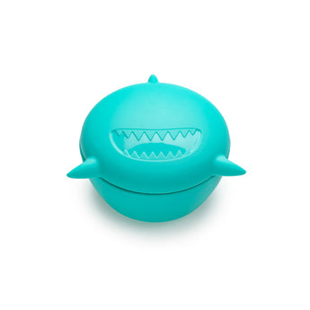 Melii Silicone Bowl with Lid Turquoise Shark 350 ml