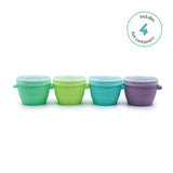 Melii Silicone Snap & Go Pads, Food Storage Container 4 oz, 4 pcs