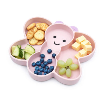 Melii Eco Friendly Silicone Suction Kids Plate | Bpa Free Divided Toddler Plate - My Little Thieves