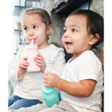 Melii Silicone Water Bottle with Straw 230 ml Pink