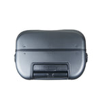 Top view of a dark gray MiaMily 24-inch check-in suitcase with a textured hard shell.