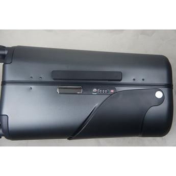 Black MiaMily 24-inch check-in luggage with a sleek design, top handle, and TSA lock.