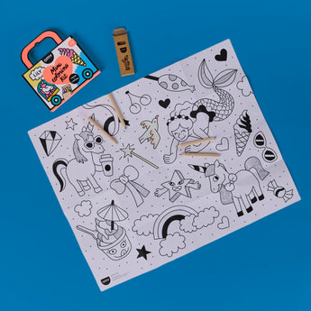 Mini Coloring Kit for Kids Eco-Friendly Handmade Gift