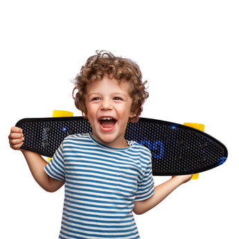 Momi Qkids Galaxy Kids Skateboard | Beginner Board With Shock Absorbers 3+