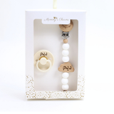 Mommy's Charms Personalized Cloudy Dreams Pacifier Set