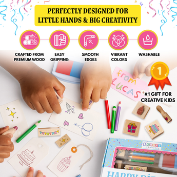 My Little Thieves Birthday Stamps Card Making Kit | Kids