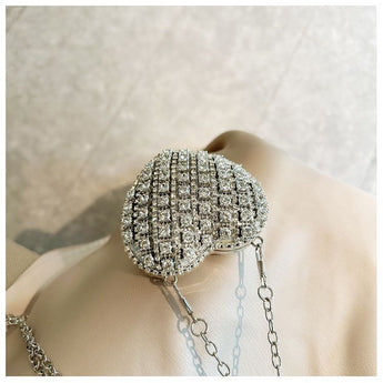 My Little Thieves Crystal Heart Clutch Bag Gold | Kids