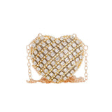 My Little Thieves Crystal Heart Clutch Bag Gold | Kids