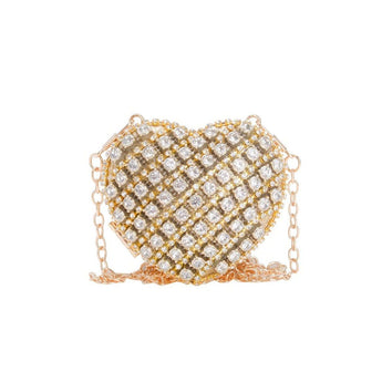 My Little Thieves Crystal Heart Clutch Bag Gold | Kids
