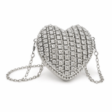 My Little Thieves Crystal Heart Clutch Bag Silver | Kids