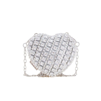 My Little Thieves Crystal Heart Clutch Bag Silver | Kids