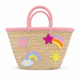 My Little Thieves Kids Beach Bag Rainbow Dreams Pink Trim