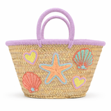 My Little Thieves Kids Beach Bag Sea Treasure Lavender Trim