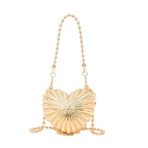 My Little Thieves Metallic Heart Clutch Bag Gold | Kids