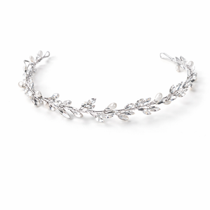 My Little Thieves Pearl Crystal Headband Silver | Kids Hair Accessory