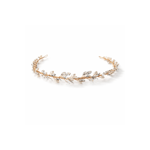 My Little Thieves Pearl Leaf Tiara Headband Gold | Kids Princess - My Little Thieves