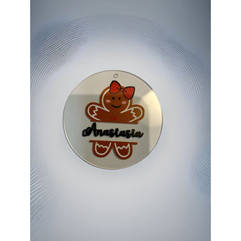 My Little Thieves Personalized Acryllic Christmas Gingerbread Girl Holiday Ornament Bauble | Christmas Ornament