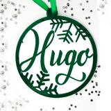 My Little Thieves Personalized Acryllic Snowflake Christmas Holiday Ornament Bauble | Gift Set