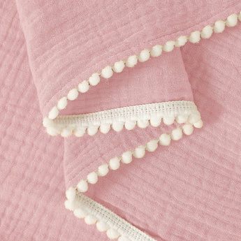 My Little Thieves Personalized Baby's Muslin Trim Blanket Soft & Customizable | Blankets