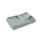 My Little Thieves Personalized Baby's Muslin Trim Blanket Soft & Customizable | Blankets