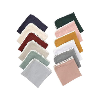 My Little Thieves Personalized Baby's Muslin Trim Blanket Soft & Customizable | Blankets