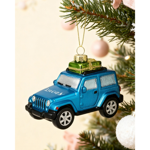 My Little Thieves Personalized Blue Car Holiday Ornament