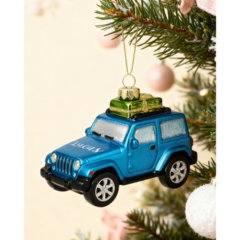 My Little Thieves Personalized Blue Car Holiday Ornament