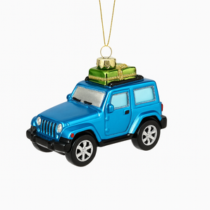 My Little Thieves Personalized Blue Car Holiday Ornament