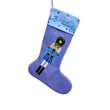 My Little Thieves Personalized Blue Nutcracker Stocking