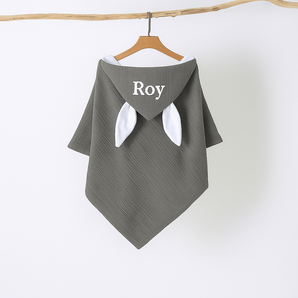 My Little Thieves Personalized Bunny Hooded Towel Organic & Adorable | Bath Towel