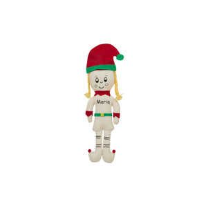 My Little Thieves Personalized Christmas Elf Girl Plushie | Custom Holiday Toy
