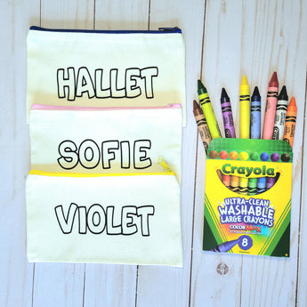 My Little Thieves Personalized Diy Pencil Pouch & Markers Perfect Party Favors | Party Favors