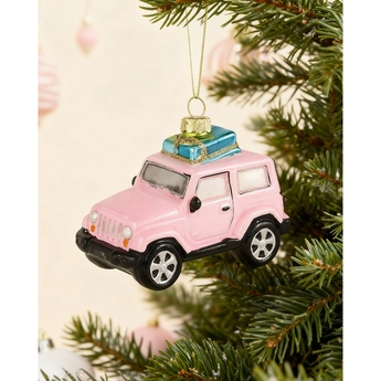 My Little Thieves Personalized Pink Car Holiday Ornament
