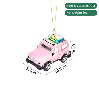 My Little Thieves Personalized Pink Car Holiday Ornament