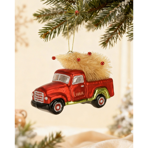 My Little Thieves Personalized Red Car Holiday Ornament