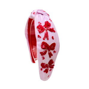 My Little Thieves Pink Bow Red Girls Headband | Kids