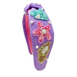 My Little Thieves Purple Under The Sea Beaded Headband