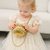 My Little Thieves Seashell Clutch Bag Gold | Kids Fashion