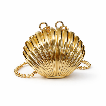 My Little Thieves Seashell Clutch Bag Gold | Kids Fashion