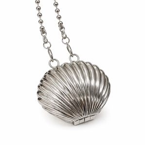 My Little Thieves Seashell Clutch Bag Silver | Kids Fashion