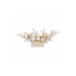 My Little Thieves Floral Pearl Hair Comb White | Kids Formal Accessory - My Little Thieves