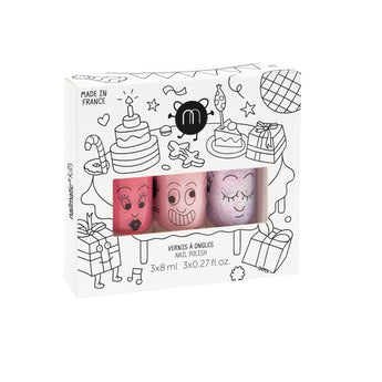 Nailmatic Trio Kids Non Toxic Nail Polish Set | 3 Pack Gift For Girls