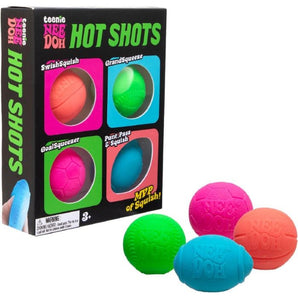NEEDOH Schylling Teenie Hot Shots Squishy Fidget Toy Set Of 4