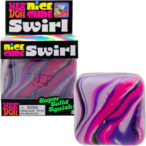 NEEDOH Nice Cube Swirl Super Squeeze! Pink/Purple/Black