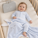 LIVLY Saturday Footie & Blanket Baby Gift Set – Blue
