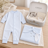 LIVLY Saturday Footie & Blanket Baby Gift Set – Blue